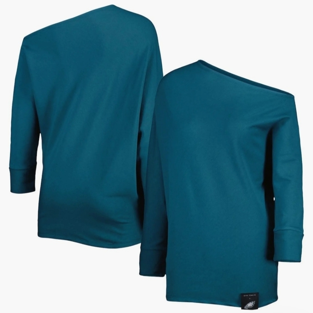 KIYA TOMLIN Women's NFL Midnight Green Philadelphia Eagles Tri-Blend Top Size M